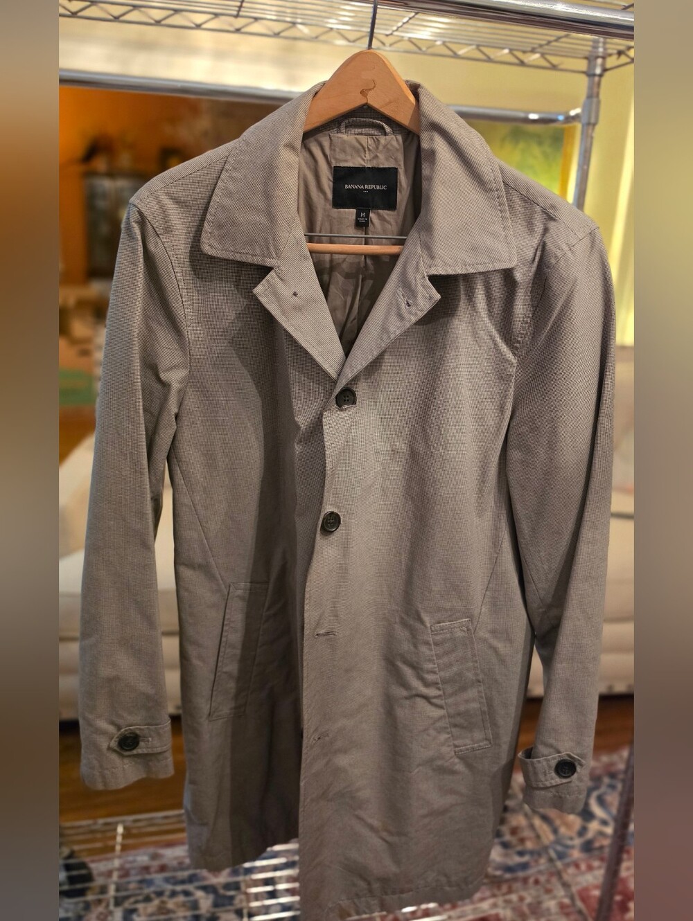 Banana Republic Men's Gray Trench Coat